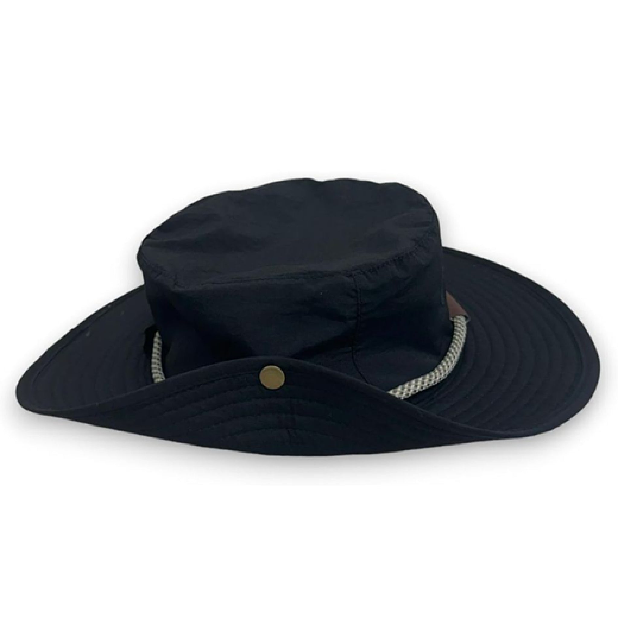 Nicky Adams men's crushable safari hat with wide brim and chin strap – lightweight sun hat for hiking, travel, and outdoor adventures